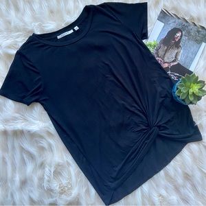 Cyrus | Black Twist Knot T-Shirt